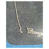 14K Gold Over Sterling Silver Personalized Script Name Necklace