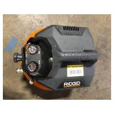 RIDGID 6 Gal. 150 PSI Portable Electric Oil-Free Jobsite Pancake Air Compressor with Dual Pressure Gauges and 2-Quick Couplers    Customer Returns See Pictures