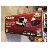 Husky 40.8 in. Matte Black Aluminum Full Size Chest Truck Tool Box     Customer Returns See Pictures