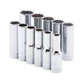 Husky 1/2 in. Drive Deep SAE Socket Set (11-Piece)   Customer Returns See Pictures