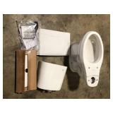 Glacier Bay 12 inch Rough In Two-Piece 1.1 GPF/1.6 GPF Dual Flush Elongated Toilet in White Seat Included  Customer Returns See Pictures
