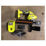 RYOBI ONE+ 18V Cordless Grass Shear and Shrubber Trimmer with 2.0 Ah Battery and Charger Customer Returns See Pictures