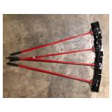 Lot of Libman 13.5 in. High Power Extra-Large Heavy-Duty Floor Scrub Brush with Swiveling Head and Steel Handle ( May be Bent on lower end of Stick) Customer Returns See Pictures