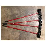 Lot of Libman 13.5 in. High Power Extra-Large Heavy-Duty Floor Scrub Brush with Swiveling Head and Steel Handle ( May be Bent on lower end of Stick) Customer Returns See Pictures