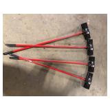 Lot of Libman 13.5 in. High Power Extra-Large Heavy-Duty Floor Scrub Brush with Swiveling Head and Steel Handle ( May be Bent on End of Sticks )   Customer Returns See Pictures