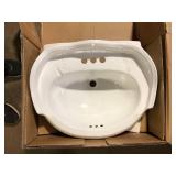 Bathroom Round Vessel Sink in White   Customer Returns See Pictures