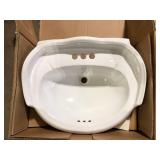 Bathroom Round Vessel Sink in White   Customer Returns See Pictures