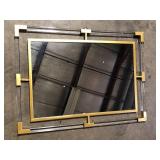 Litton Lane 38 in. x 28 in. Double Framed Rectangle Framed Gold Wall Mirror with Acrylic Frame Slight Damage  Customer Returns See Pictures