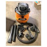 RIDGID 16 Gallon 6.5 Peak HP NXT Shop Vacuum Wet Dry Vac with Detachable Blower, Filter, Locking Hose and Accessories  Used Good Customer Returns See Pictures