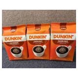 3 Bags of Dunkin Hazelnut Coffee