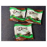 3 Bags of Dove Dark Chocolate Mint Swirls