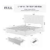 Full Sized Platform Bed Frame - Gray