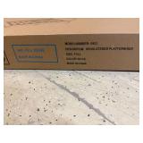 Full Sized Upholstered Platform Bed Frame - Beige