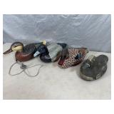 4 Carved Wooden Ducks