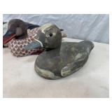 4 Carved Wooden Ducks