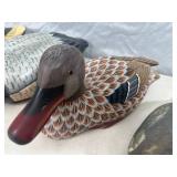 4 Carved Wooden Ducks