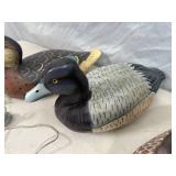 4 Carved Wooden Ducks
