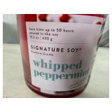 New Signature Soy Plant Based Wax Blend 2 Wick Candle - Whipped Peppermint