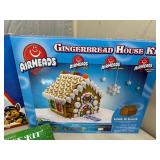 Assorted Gingerbread Houses, Specialty Candy Houses, Nesquik Gift Set