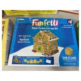 Assorted Gingerbread Houses, Specialty Candy Houses, Nesquik Gift Set