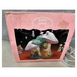 Mr. Cottontail Candy Dish and Bunny Towne Light Up Mushroom House