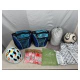 New Backpack Coolers, Chill Paks, Soccer Ball, Tablecovers, FroggToggs XL Rain Suit