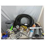 Assorted Tools, Hardware, Garden Hose, and More