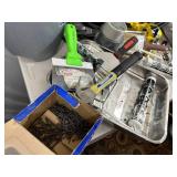 Assorted Tools, Hardware, Garden Hose, and More