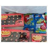 Large Lot of Candy, Chocolate Cherries, Caramel Apple Pops, Airheads, and More