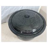 Large Enamel Canning Pot with Rack and Lid
