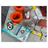 Assorted Hardware, Long Cable Lock, Tools, and More