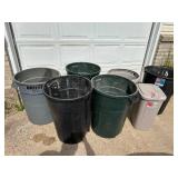 Assorted Trash Cans, Demo Cans