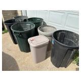 Assorted Trash Cans, Demo Cans