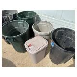 Assorted Trash Cans, Demo Cans