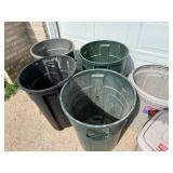 Assorted Trash Cans, Demo Cans