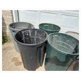 Assorted Trash Cans, Demo Cans