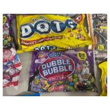 Assorted Candy, Dots, Dubble Bubble, Fruit Chews, Tootsie Rolls, and More