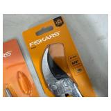 New Fiskars Pruners, Trimming Shears, Knife/Axe Sharpener