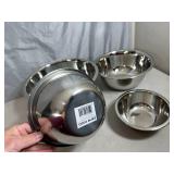 4 New Bene Casa Stainless Steel Mixing Bowls