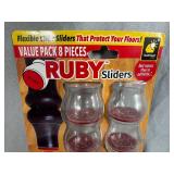 New 9 Pack of Ruby Chair Sliders