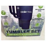 Set of 2 New 40 oz Stainless Steel Tumblers