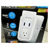 New Wall Power Station with Fast Charging USB Ports, Nightlight, and More