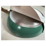New 11 inch Ceramic Coated Aluminum Induction Safe Frying Pan