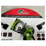 New 25 ft Garden Hose with Watering Nozzle