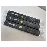 3 New Sets of Sovaro Reusable Straws with Cleaning Brushes