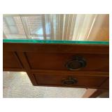 1950 Desk with Glass Top from Cararak Furniture in Bolton Massachusetts (Mafs)