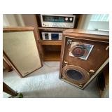 Stereo System with Kenwood Solid State AM/F Receiver KR-6400, Fisher Cassette Deck CR-140, Dual Record Player & Advent Speakers