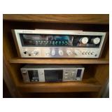 Stereo System with Kenwood Solid State AM/F Receiver KR-6400, Fisher Cassette Deck CR-140, Dual Record Player & Advent Speakers