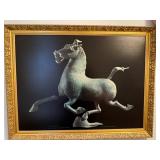 1973 Times Newspaper Flying Horse of Kansu Photography by Derek Witty with Gorgeous Frame