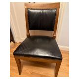 Leather Seat Covered Chair